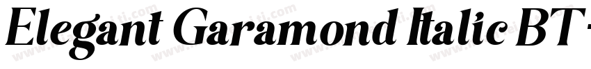 Elegant Garamond Italic BT字体转换
